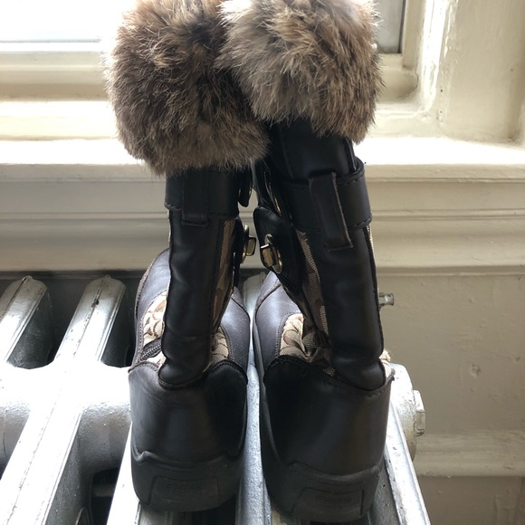 BROWN COACH WATERPROOF FUR LINED WINTER BOOTS - Picture 4 of 4
